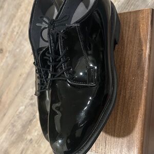 Bates Black Patent Leather Derby Dress Shoes